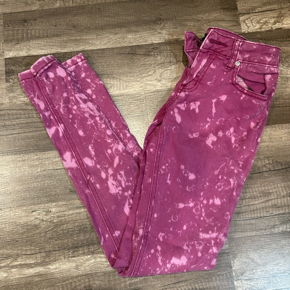 Lovesick SZ 3 bleach splatter grunge skinny jeans